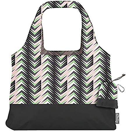 ChicoBag VITA Abstract Designer Compact Reusable Shopping Tote with Attached Pouch and Carabiner Clip - Prism
