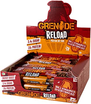 Grenade Reload Protein Oat Bar x 12 Bars - Billionaires Shortbread