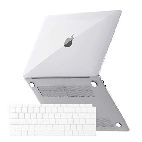 New MacBook Air 13 Inch Case 2018 Release A1932, JelyTech Hard Case Shell Cover & Keyboard Cover for Apple MacBook Air 13 Inch with Retina Display fits Touch ID - Crystal Clear
