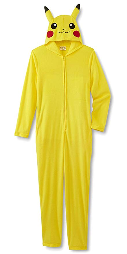 Pokemon Pikachu Junior Girls Union Suit Pajamas One Piece Costume