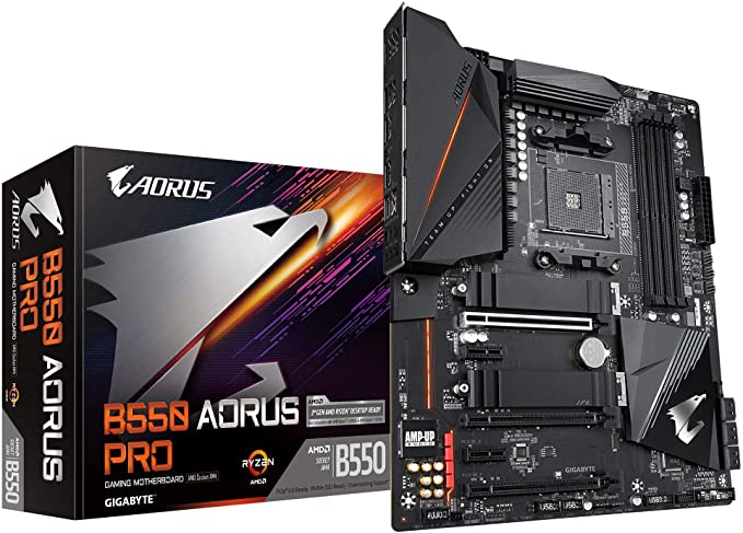 GIGABYTE B550 AORUS PRO (AM4 AMD/B550/ATX/Dual M.2/ SATA 6Gb/s/USB 3.2 Gen 2/2.5 GbE LAN/ALC1220-VB/RGB Fusion 2.0/PCIe4/DDR4/Gaming Motherboard)