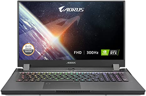 GIGABYTE AORUS 17G XD- 17.3” FHD IPS Anti-Glare 300Hz, Intel Core i7, NVIDIA GeForce RTX 3070 Laptop GPU 8GB GDDR6, 16GB Memory, 512GB SSD, Win10 Home, Gaming Laptop (AORUS 17G XD-73US325SH)