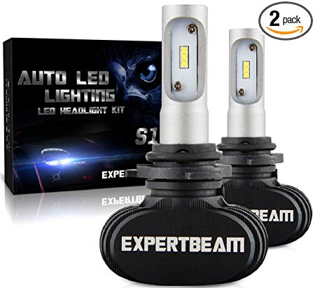 EXPERTBEAM 9006/HB4 LED Headlight Bulbs, Low beam/Fog light, Led Headlight Conversion Kit, 8000Lm 6500K Cool White, 12x LED CSP Chip (5-Yr-Warranty)