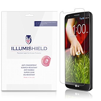 iLLumiShield – LG G2 Screen Protector Japanese Ultra Clear HD Film with Anti-Bubble and Anti-Fingerprint – High Quality (Invisible) LCD Shield – Lifetime Replacement Warranty – [3-Pack] OEM / Retail Packaging