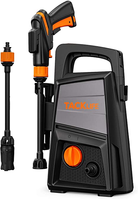 TACKLIFE P9 1500 PSI 1.3 GPM (Max) Electric Pressure Washer, 4 in 1 Adjustable Nozzle for Car Washing and Daily Cleaning Tasks, Portable and Powerful Cleaner for Vehicles, Gardens, Patios