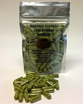 Moringa Oleifera Leaf Powder Capsules NON GMO - ALL NATURAL! (100)