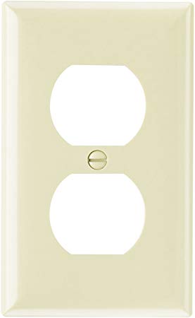 Legrand - Pass & Seymour SP8ICP10 Smooth Wall Plate, Plastic For Single Gang Receptacle,  Ivory, 10-Pack