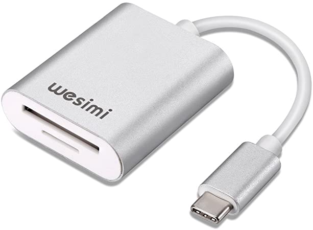 USB C Card Reader,wesimi USB C Memory Card Adapter Aluminum Superspeed USB 3.0 Card Reader Adapter for SD Card/Micro SD Card/TF Card for 2016 MacBook Pro and More USB C Devices