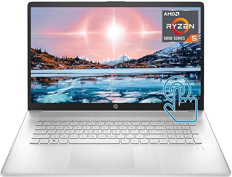 HP Pavilion 17.3 inch Laptop, HD  Narrow Bezel Touchscreen, AMD Ryzen 5 5500U Processor (Beats i7-1185G7), AMD Radeon Graphics, Long Battery Life, Windows 11 (32GB RAM | 1TB SSD)