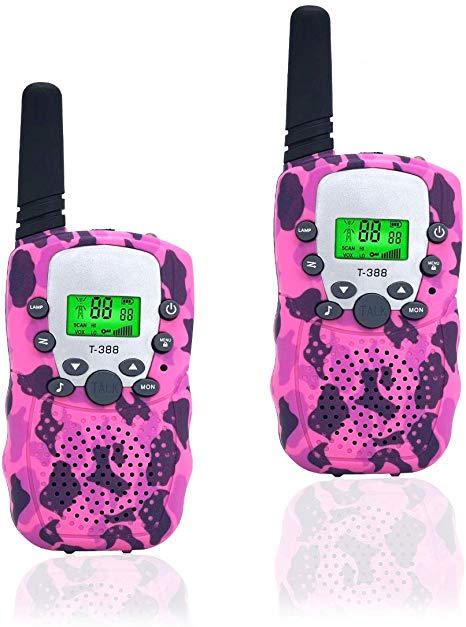 Toys for 3-12 Year Old Boys, Spring& Walkie Talkies for Kids Toys for 3-12 Year Old Girls,1Pair(Pink)