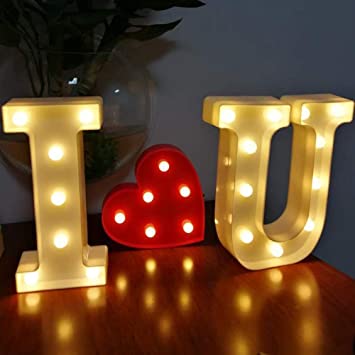 Battery Operated Led Letters I Love You Letters Sign for Wedding Propose LED Heart Marquee Lights Battery Operated Lamp Gift Home Party Decoration