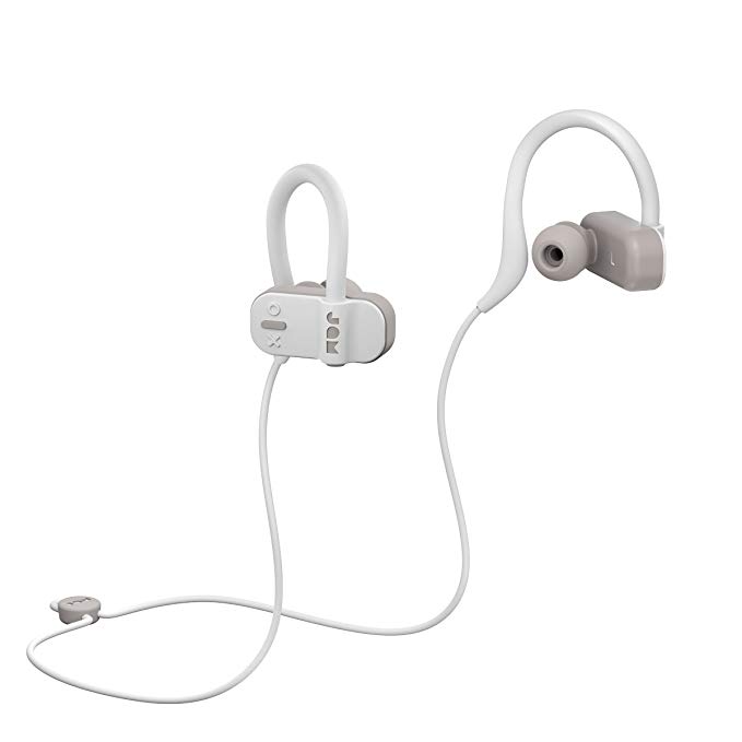 JAM Live Fast Workout Earphones | 30 ft. Bluetooth Range, IP67 Sweat Resistant Earbuds (3 Sizes Included), 12 Hour Battery Life, Hands-Free Calling Gray