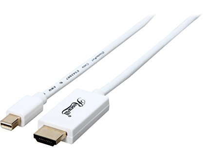 Rosewill 3-Feet Mini DisplayPort to HDMI 32AWG Cable M-M, White (RCDC-14029)
