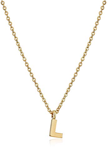 1928 Jewelry Gold-Tone 7mm Initial Pendant Necklace, 20"