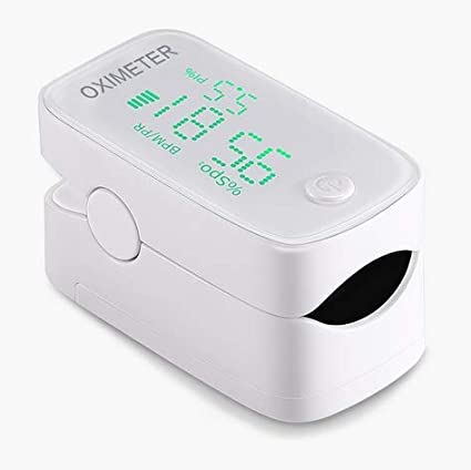Yucen Digital Finger Oximeter With Alarm Setting OLED Display Carry Case SPO2 Oxygen Sensor And Pulse Rate Monitor (white)