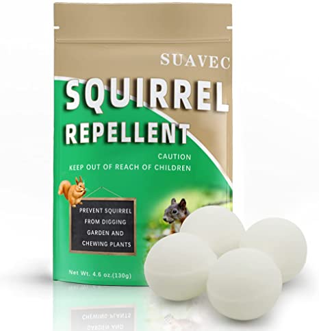 SUAVEC Squirrel Repellent Outdoor, Squirrel Deterrent for Plants, Peppermint Rodent Repellent, Outdoor Squirrel Repellent for Garden, Squirrel Repellent for Attic