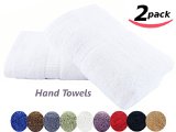 Utopia Luxury 100 Cotton Hand Towels Easy Care Ringspun Cotton for Maximum Softness and Absorbency 2-Pack - White 16 x 30
