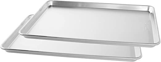 Nordic Ware Naturals Big Baking Sheet, 2-Pack, Silver