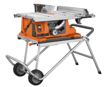 Ridgid R4510 Heavy-Duty Portable Table Saw with Stand