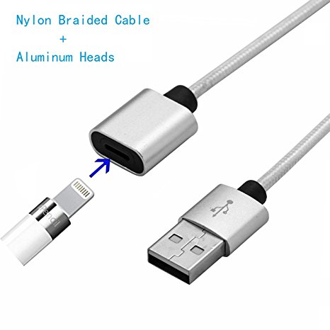 Apple Pencil Charger Cable, Apple Pencil Charging Adapter Charger Charging Cable Metal Heads USB Charger Adapter Cable for iPad Pro Male to Female Cord [Aluminum Heads   Nylon Cable] (3 Ft / 1 Meter)