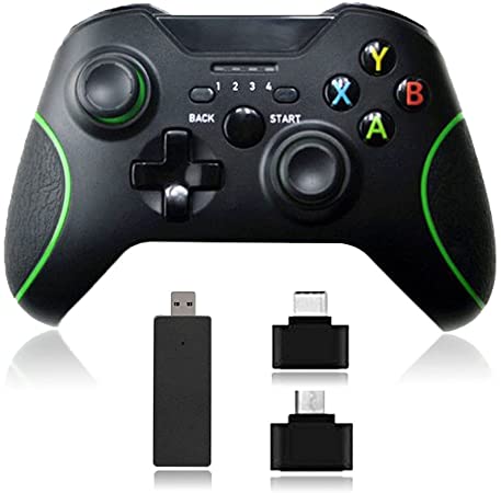 Wireless Game Controller for Xbox One, 2.4GHZ Sensitive Operation Remote Control, Suitable for Microsoft Xbox Gamepad, Compatible with Xbox One S X Elite PC Windows10 (Black)