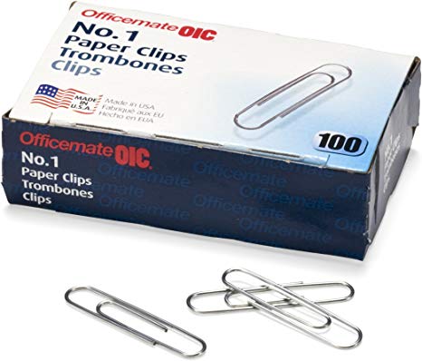 Officemate No. 1 Paper Clips, 30 Pack(99931)