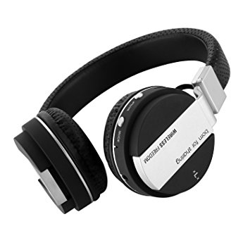 GSPON Foldable bluetooth over ear headphones,Stereo wireless headset,Built-in Mic for Smartphones,Tablets,PC