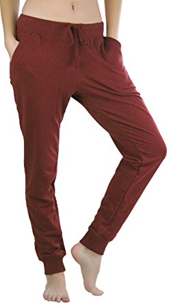 ToBeInStyle Women's Solid Print French Terry Jogger Pants