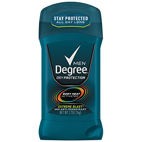 Degree Men Dry Protection Antiperspirant Deodorant, Extreme Blast 2.7 oz,  (Pack of 6)
