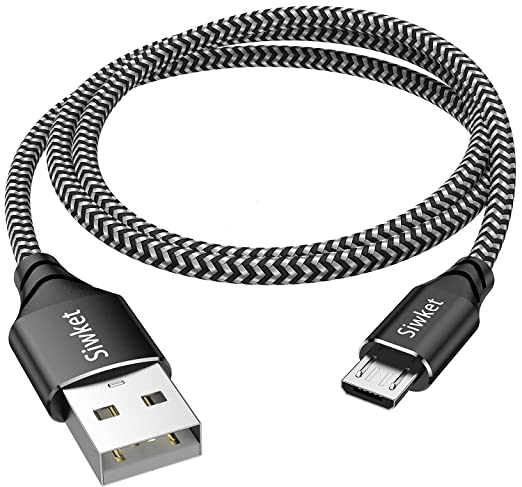 Siwket Micro USB Charging Cable 3M Braided USB to Micro Android Charger Cable Data Sync Cord for Samsung Galaxy J7,S7,S6,Kindle Fire,Fire HD Tablets,PS4 Controller,Sony,HTC,LG,Motorola