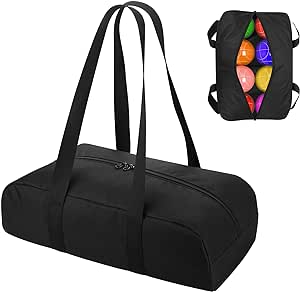 Cosmos Bocce Sets Carry Bag Bocci Storage Organizer Bag for Holding 8 Boccie Balls, Portable Bocce Balls Tote Bag for Carrying Bocce Game Equipment to Backyard Lawn Beach