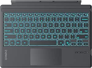 Inateck Surface Pro 7 Keyboard with Precision Touchpad, Bluetooth 5.3, 7-Color Backlight, Compatible with Surface Pro 7/7 /6/5/4, KB02027