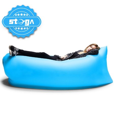 Stoga Outdoor Inflatable Couch Camping Furniture Sleeping Compression Air Bag Lounger Hangout Nylon Fabric