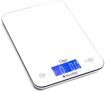 Ozeri Touch II 18 lbs Digital Kitchen Scale with Microban Antimicrobial Product Protection