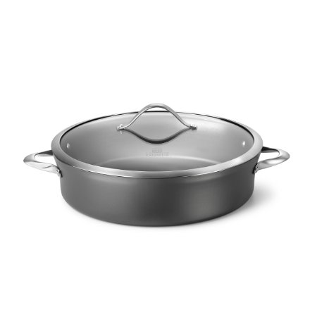 Calphalon Contemporary Hard-Anodized Aluminum Nonstick Cookware, Sauteuse, 7-quart, Black