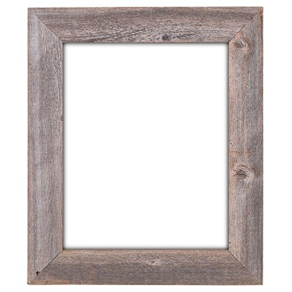16x20 - 3.5" Extra Wide Reclaimed Rustic Barnwood Wall Frame - No Plexiglass or Back