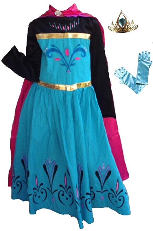 Inspired Elsa Coronation Dress, Tiara and Gloves Set