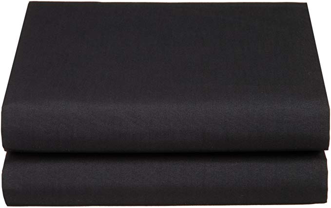 Cathay Luxury Silky Soft Polyester Single Fitted Sheet, Full Size, Black