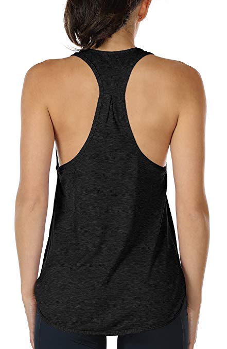 icyzone Workout Tank Tops for Women - Athletic Yoga Tops, Racerback Running Tank Top