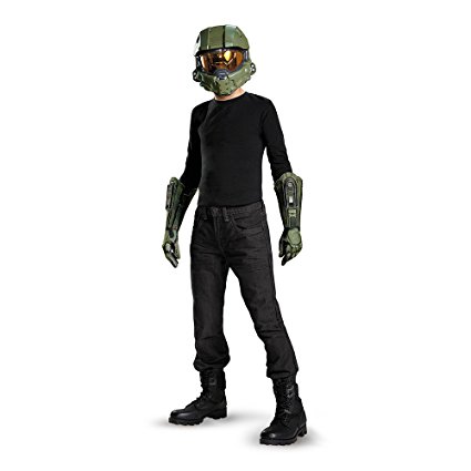 Boy's Master Chief Mask and Gloves Set