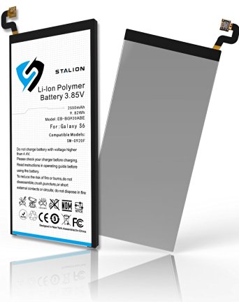 Galaxy S6 Battery : Stalion® Strength 2550mAh Li-Ion Polymer Battery Replacment [24-Month Warranty] for Samsung Galaxy S6 SM-G920