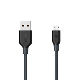 Anker PowerLine Micro USB 6ft - The Worlds Fastest Most Durable Charging Cable with Kevlar Fiber and 10000 Bend Lifespan for Samsung Nexus LG Motorola Android Smartphones and More Gray