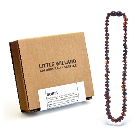 Lab Tested Amber Teething Necklace by Little Willard (Cherry)
