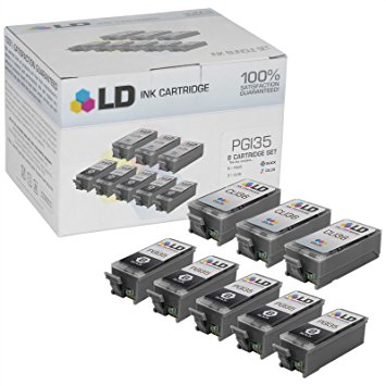 LD © Canon Pixma iP100 Compatible Set of 8 Ink Cartridges: 5 Black PGI35, 3 Color CLI36