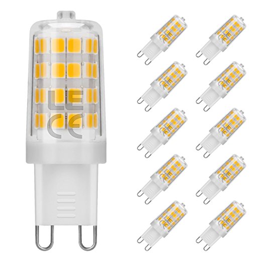 LE 10 Pack G9 LED Light Bulbs, 50W Halogen Bulbs Equivalent, 5W, 360° Beam Angle, 340lm, Warm White, 3000K, Non-dimmable, Corn Light Bulb