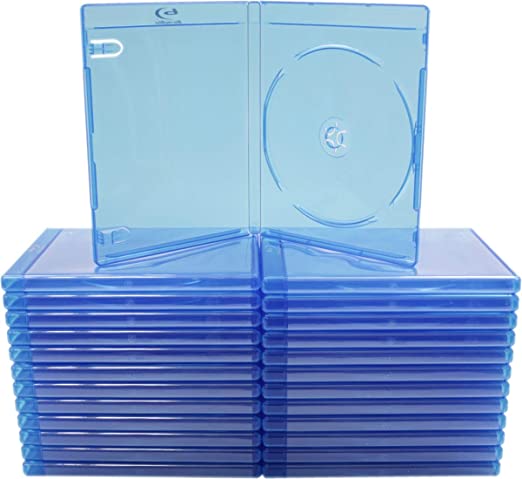 (25) Blue Blu-Ray Cases - 1 Disc Capacity DVD Boxes - 12mm Thick - BRBR12BL