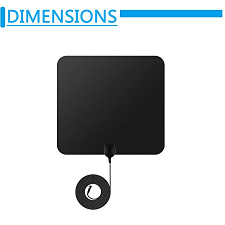 Blimark HDTV Antenna, Digital Signal Antenna with 50 Mile Range 4k/Full HD/Indoor 360 Degree Receiver Leaf and 13.2ft Long Copper Coaxial Cable (50 mile)