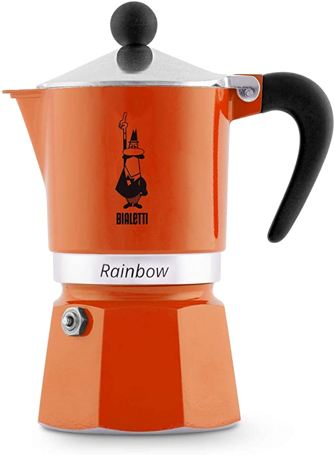 Bialetti 4992 Rainbow Espresso Maker, Orange