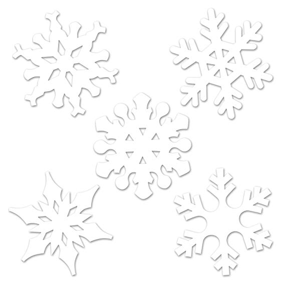 Beistle 22643 Mini Snowflake Cutouts, 4" - 4.5", 10 Cutouts In Package