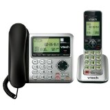VTech CS6649 DECT 60 Expandable CordedCordless Phone with Answering System and Caller IDCall Waiting SilverBlack with 1 Handset